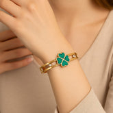 Stainless Steel Kara Bracelet-01 (Green)